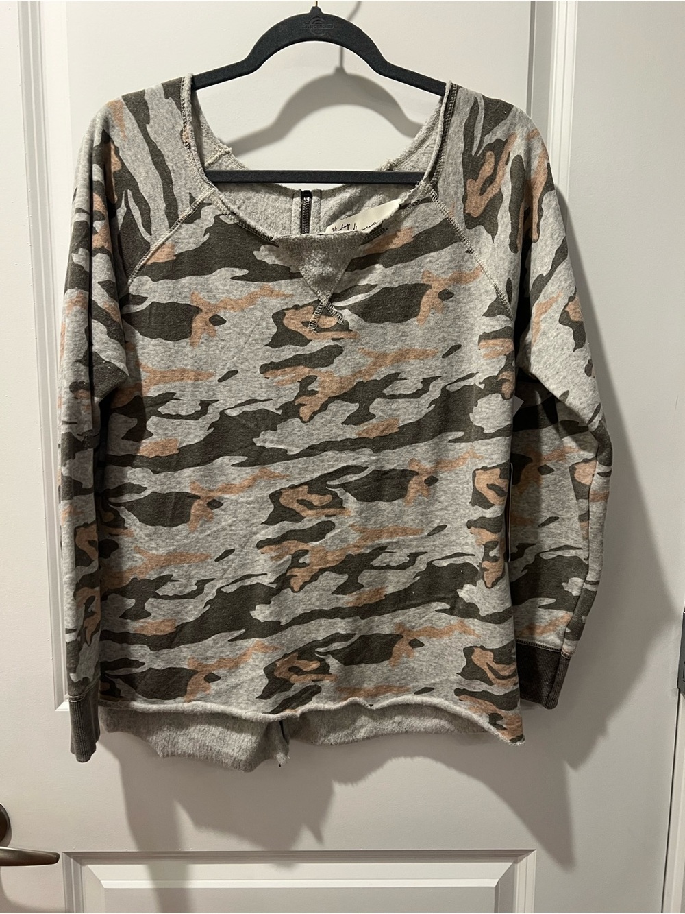Vintage Havana Olive, Tan & Gray Camo Pullover Sweatshirt